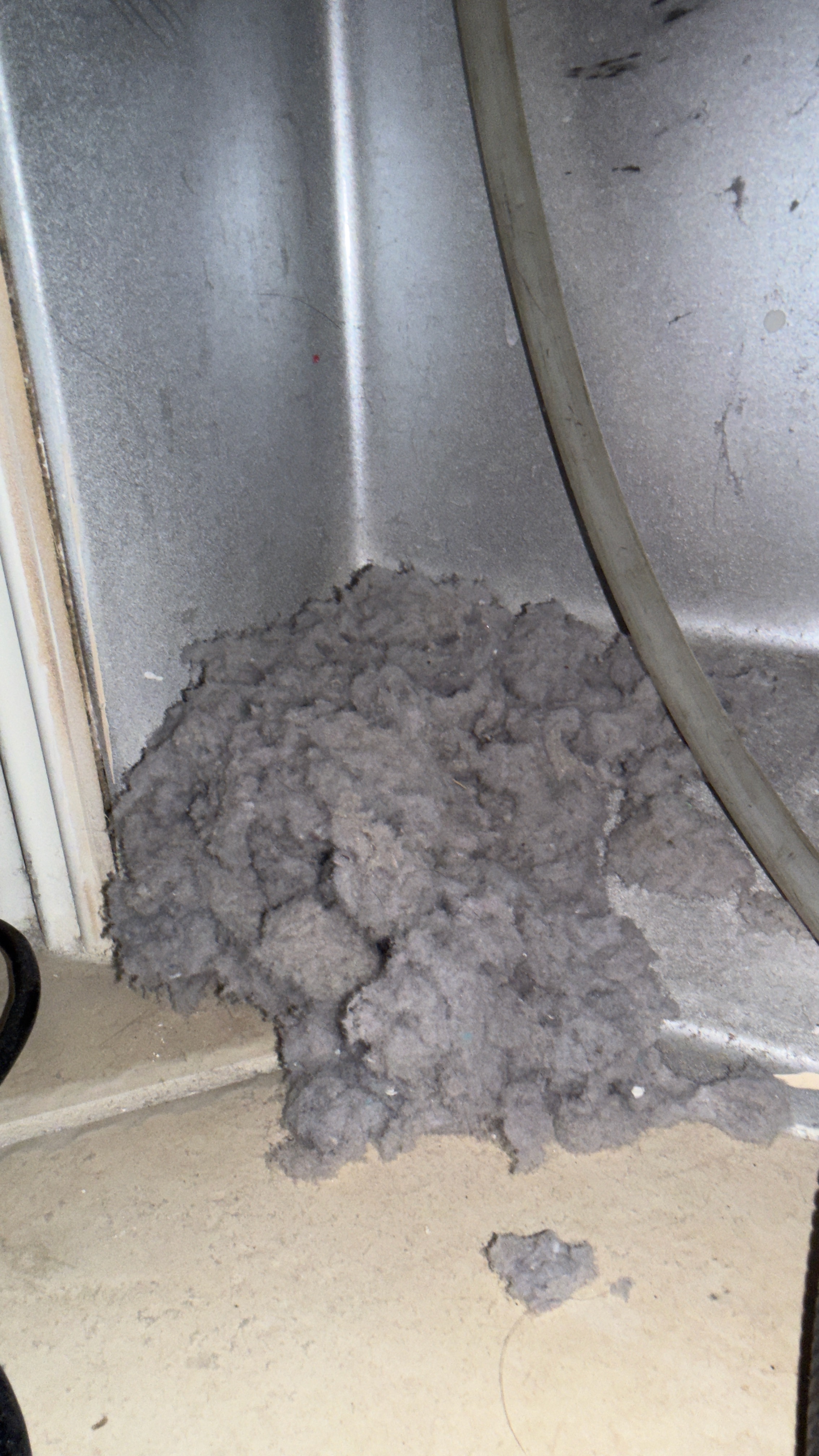 Removed lint and debris from dryer vent cleaning in Woodbridge VA